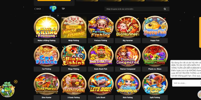 Kho game bắn cá đổi thưởng tại 888B